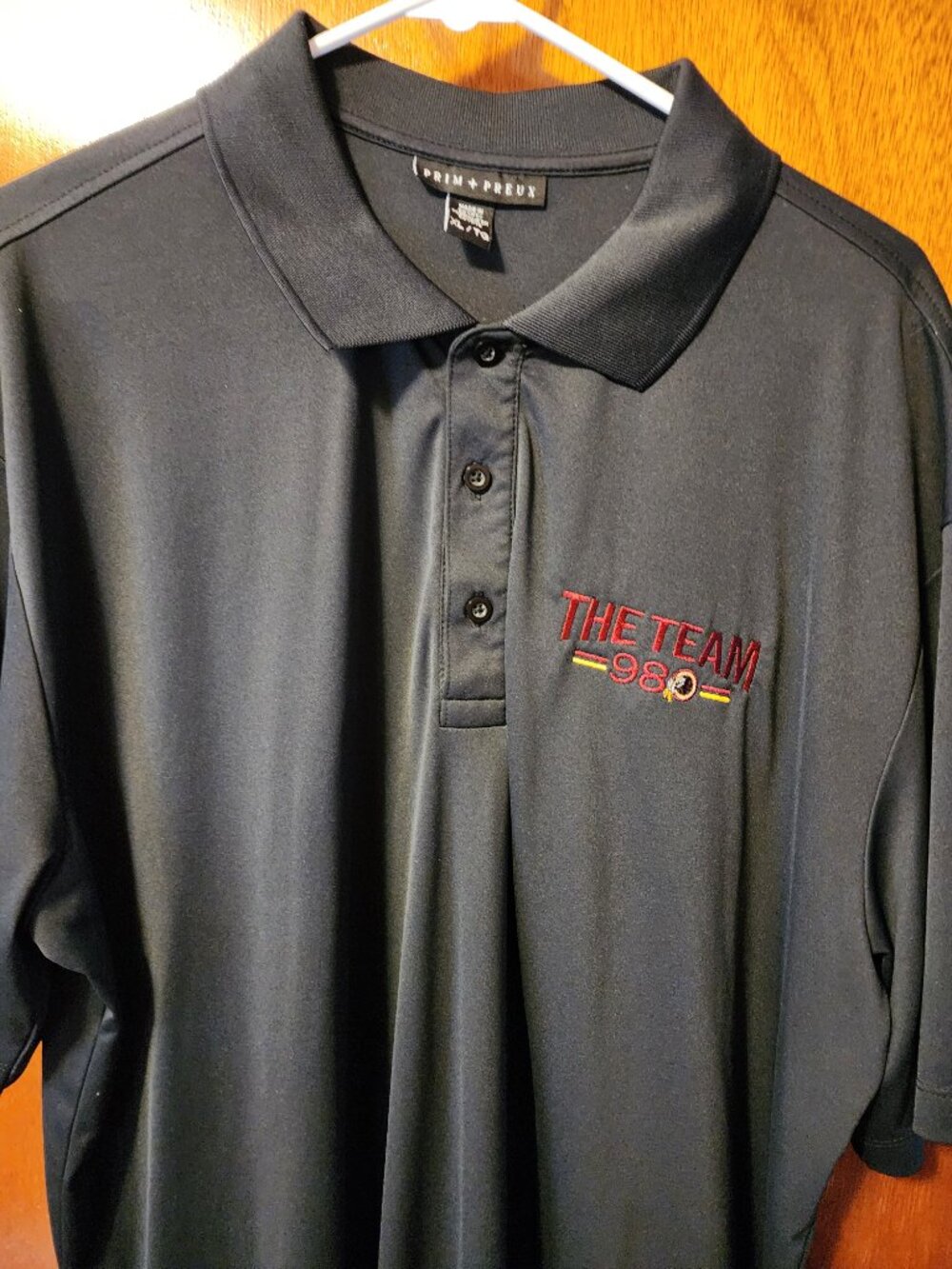 Men's XL Prim + Preux Black '98 Washington Redskins Short Sleeve Golf Polo Shirt